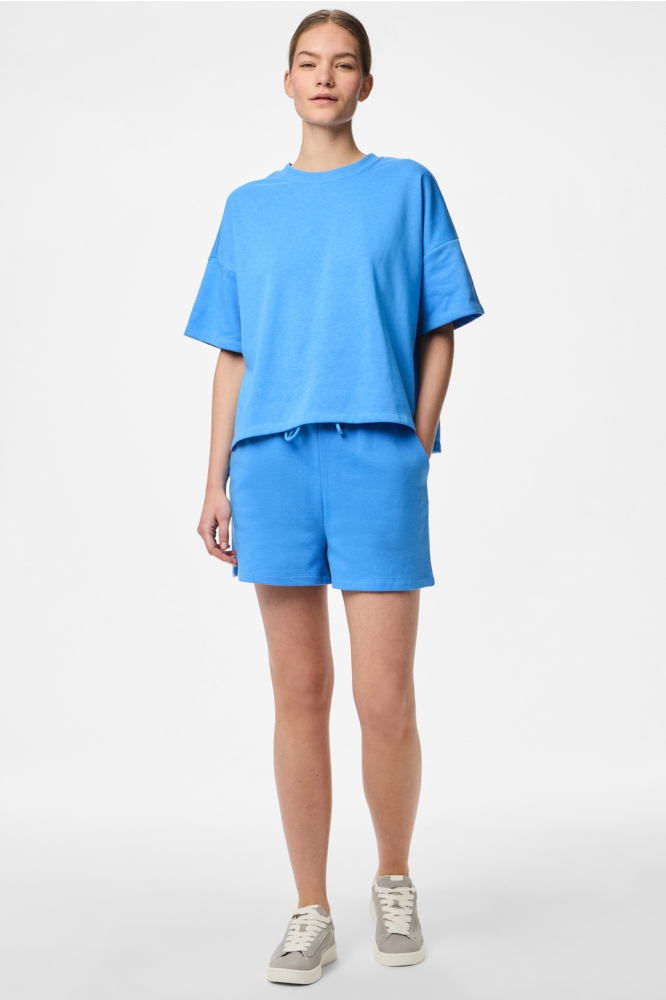 PCCHILLI SUMMER 2/4 LOOSE SWEAT NOO 17118870 AZURE BLUE